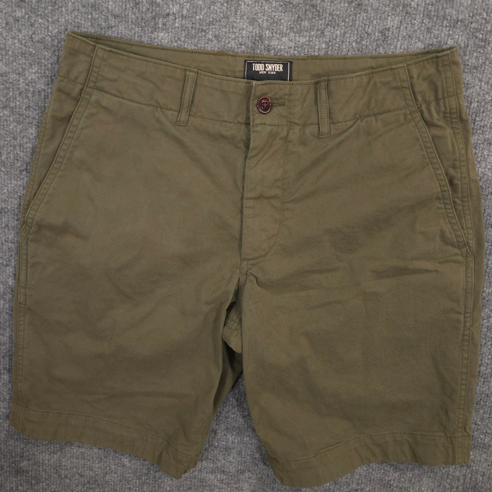 Todd Snyder Shorts Mens 30 Green Chino Stretch Twill 9" Inseam Preppy Casual